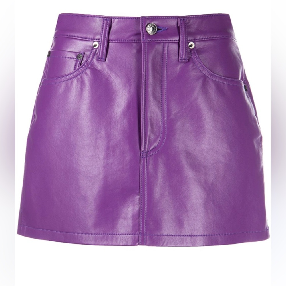 Agolde NWT Purple Leather Skirt